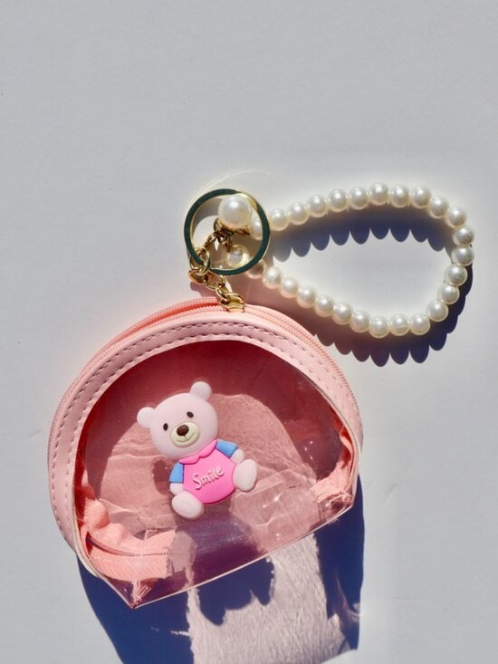 Anthropologie Accessories - NWOT Pink Bear Coin Purse Keychain
